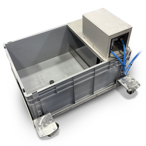 Vasca di raccolta acqua con pompa di ricircolo